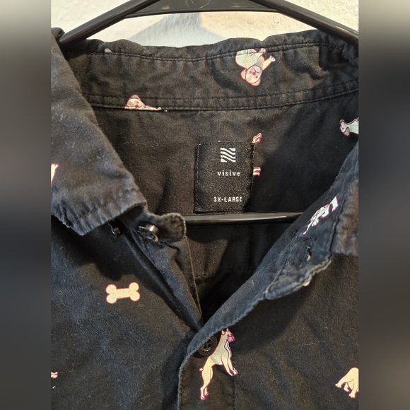 Mens Vivise Shirt Sleeve Dog Shirt Size 3XL - Picture 2 of 4